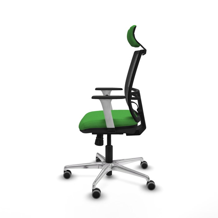 PIQUERAS Y CRESPO Silla de oficina Yunquera con mecanismo Sincro, Tela Verde y Malla Negra PIQUERAS Y CRESPO Silla de oficina Yunquera con mecanismo Sincro, Tela Verde y Malla Negra