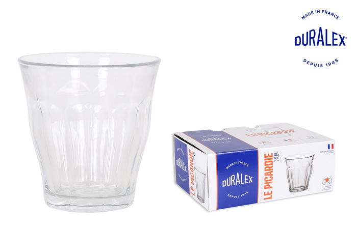 Duralex Set 6 Vasos Transparente Picardie 20 cl (12 Cajas) Duralex Set 6 Vasos Transparente Picardie 20 cl (12 Cajas)