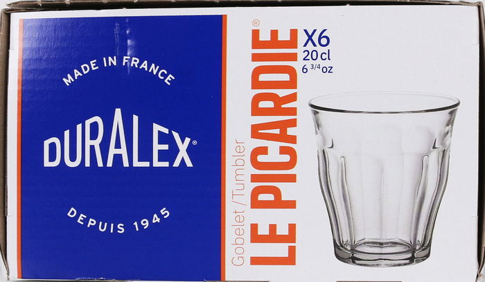 Duralex Set 6 Vasos Transparente Picardie 20 cl (12 Cajas)