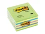 Post-it Bloc de Notas Adhesivas Quita y Pon 76x76 mm Cubo Color Azul y Verde 450 Hojas