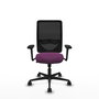 PIQUERAS Y CRESPO Silla de oficina Zulema con mecanismo Sincro, Morado y Negro