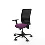 PIQUERAS Y CRESPO Silla de oficina Zulema con mecanismo Sincro, Morado y Negro