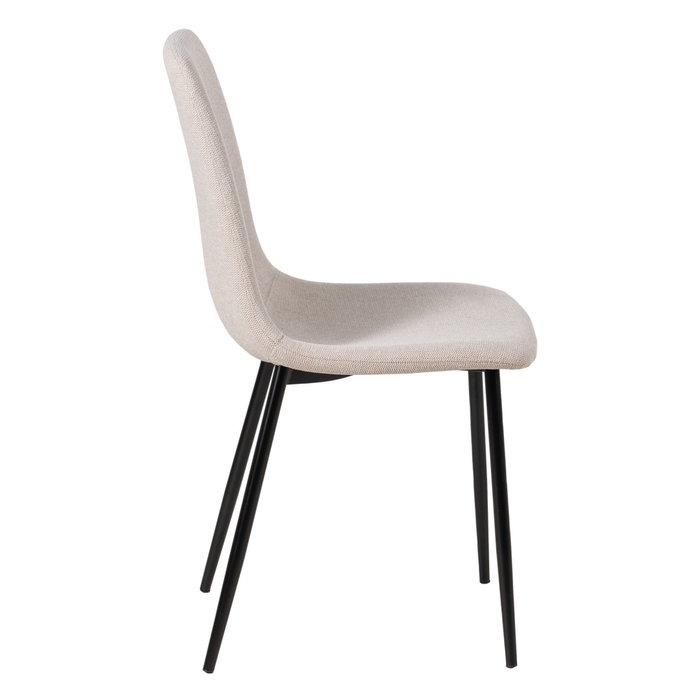 Silla Crema Tejido-Metal Salón 43 X 52 X 87 cm (Set de 4)