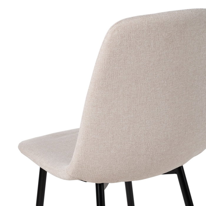 Silla Crema Tejido-Metal Salón 43 X 52 X 87 cm (Set de 4)
