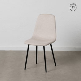 Silla Crema Tejido-Metal Salón 43 X 52 X 87 cm (Set de 4)