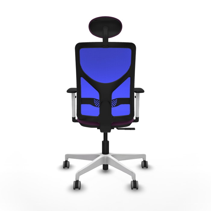 PIQUERAS Y CRESPO Silla de oficina Motilla con mecanismo Sincro, Morado y Azul