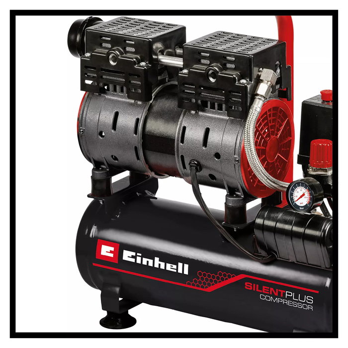Einhell Compresor TE-AC 6 Silent | 110 l/min, 8 bar, 550 W, 57 dB, 6 L