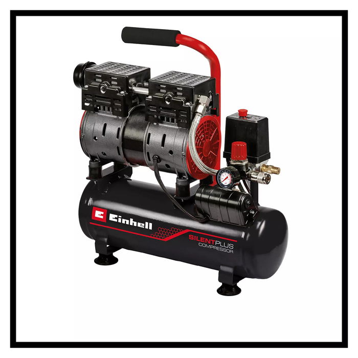 Einhell Compresor TE-AC 6 Silent | 110 l/min, 8 bar, 550 W, 57 dB, 6 L