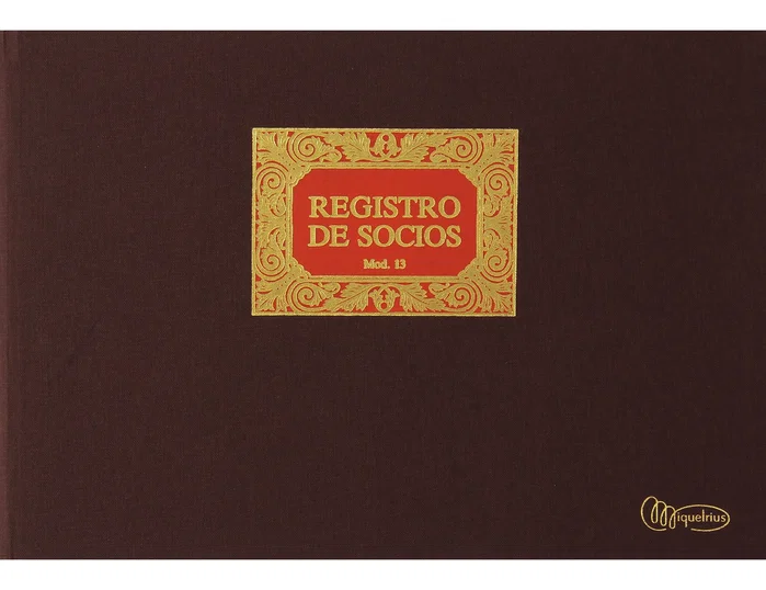 Miquelrius n.13 Libro Folio Apaisado 100 Hojas Registro de Socios