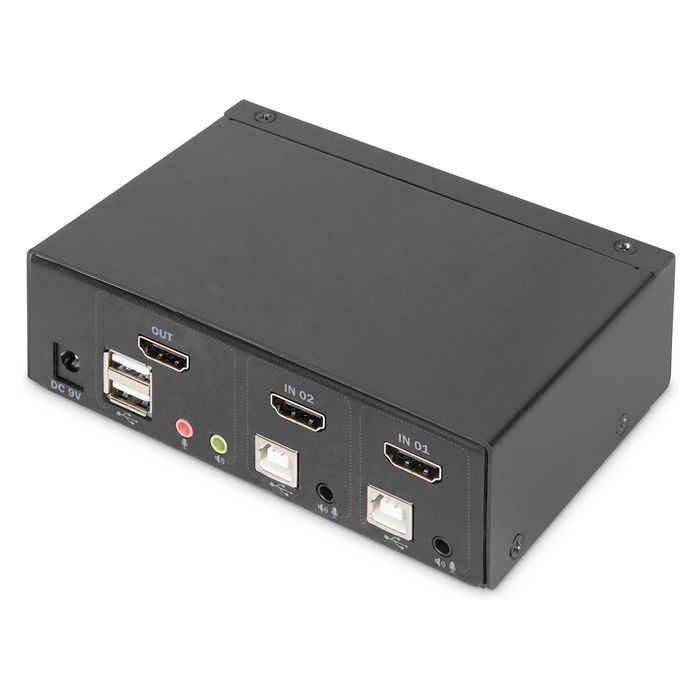 Digitus KVM Switch 2 Ports Para Un Solo Monitor, DA-70856