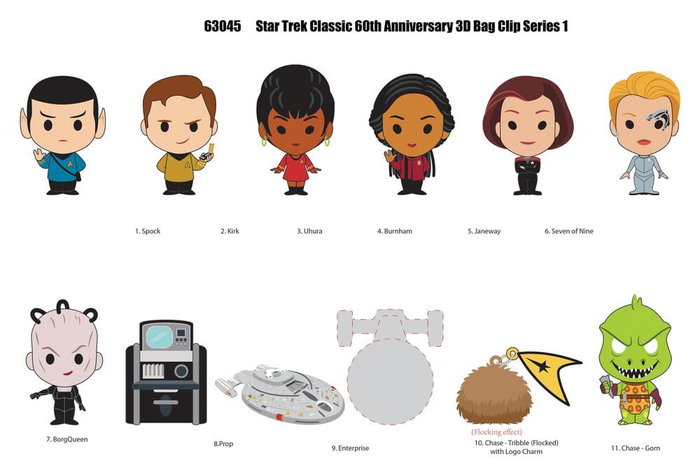 Monogram Int. Star Trek 3D Colgantes PVC Serie 1 Expositor (24)