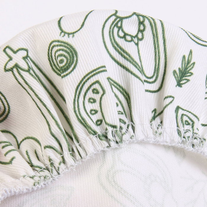 Cook Concept Juego 3 Tapas Reutilizables Tela Algodón Lavables Ilustradas Ø15.5 Ø18.5 Ø21 cm