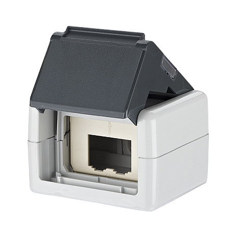 METZ CONNECT 1309430003-E Carcasa de montaje IP44 gris para 2 módulos METZ CONNECT 1309430003-E Carcasa de montaje IP44 gris para 2 módulos