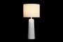 DKD Home Decor Lámpara Urban Blanco 30x30x62 cm con Pantalla de Poliéster y Casquillo E27 (2 Unidades)