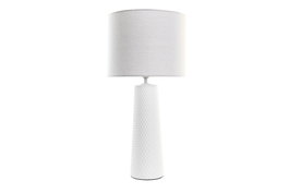 DKD Home Decor Lámpara Urban Blanco 30x30x62 cm con Pantalla de Poliéster y Casquillo E27 (2 Unidades)