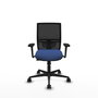 PIQUERAS Y CRESPO Silla de oficina Yunquera con mecanismo Sincro/Traslack, Azul marino y Negro