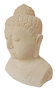 DKD Home Decor Estatua de Busto de Buda Tailandés Pati en Cemento Beige