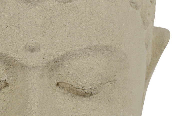DKD Home Decor Estatua de Busto de Buda Tailandés Pati en Cemento Beige