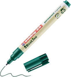 EDDING Ecoline E25 Marcador Permanente Verde, Pack de 10