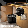 HERRAJES ALK Cubo de Basura Extraible Midi Light 2x16L Antracita con Tirador para Mueble de Cocina H350