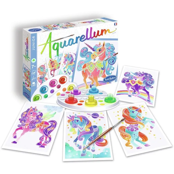 Sentosphere Aquarellum Junior Juego de Pintura Unicornios - Para niños y niñas +8 años