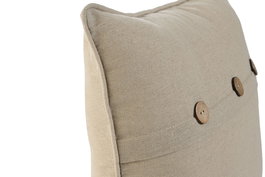 DKD Home Decor Cojín Urban Beige Algodón y Poliéster 8 x 45 x 45 cm (2 Unidades) Colección Basic colors