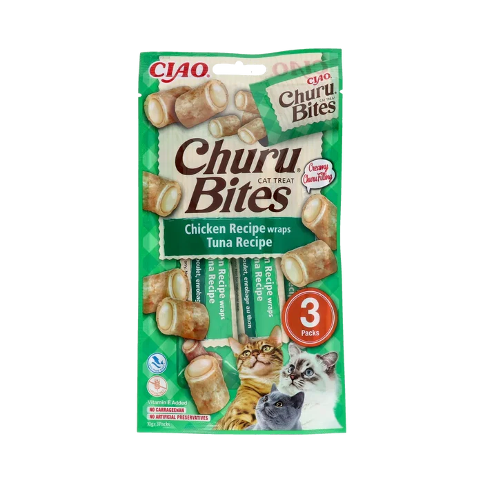 Inaba Churu Bites Atún con Pollo 3x10g Inaba Churu Bites Atún con Pollo 3x10g