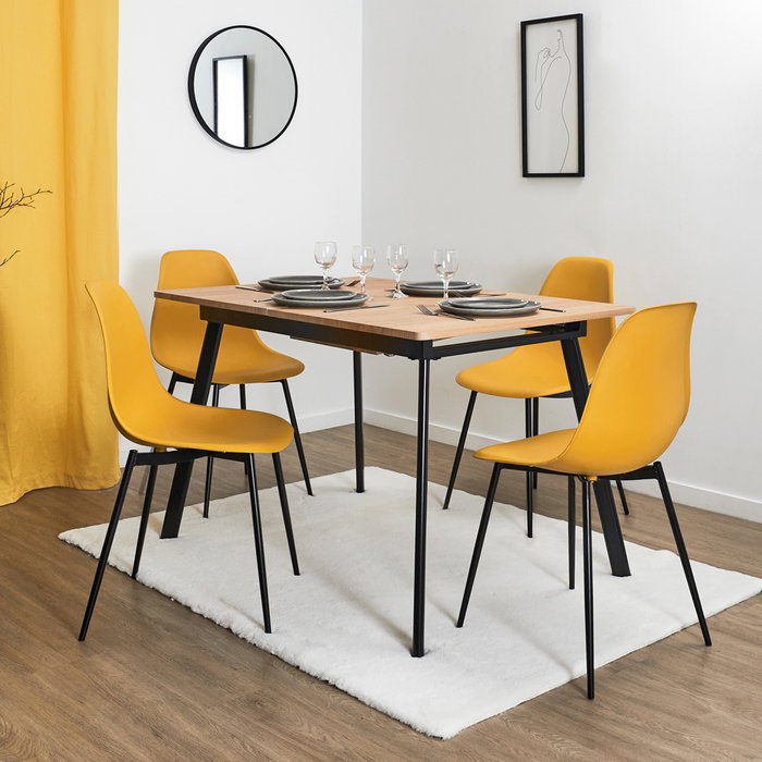 Home Deco Factory Silla Gustav Amarilla Home Deco Factory Silla Gustav Amarilla