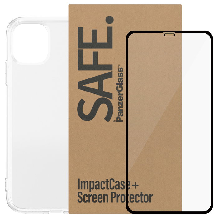 PanzerGlass SAFE. by 2-in-1 Protector de Pantalla y Cámara para Apple iPhone 11 | Pack de 50, Transparente, Resistente a Rayones, Instalación en Seco