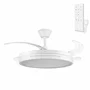 Ventilador DC Blanco Función Verano-Invierno con LED, 59W 6980lm 3 Temperaturas de Luz 3500-4000-6500K, 6 Velocidades, Mando a Distancia y Temporizador, 106cm