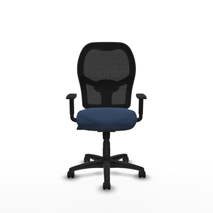 PIQUERAS Y CRESPO Silla de oficina Alocén con mecanismo Sincro, azul marino y negro PIQUERAS Y CRESPO Silla de oficina Alocén con mecanismo Sincro, azul marino y negro