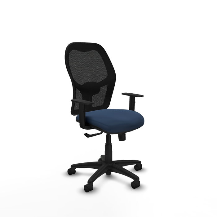 PIQUERAS Y CRESPO Silla de oficina Alocén con mecanismo Sincro, azul marino y negro PIQUERAS Y CRESPO Silla de oficina Alocén con mecanismo Sincro, azul marino y negro