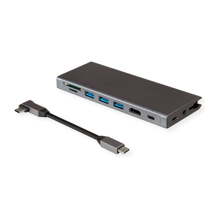 VALUE USB Typ C Dockingstation HDMI 4K60 con 4x USB 3.2Gen1 y RJ45