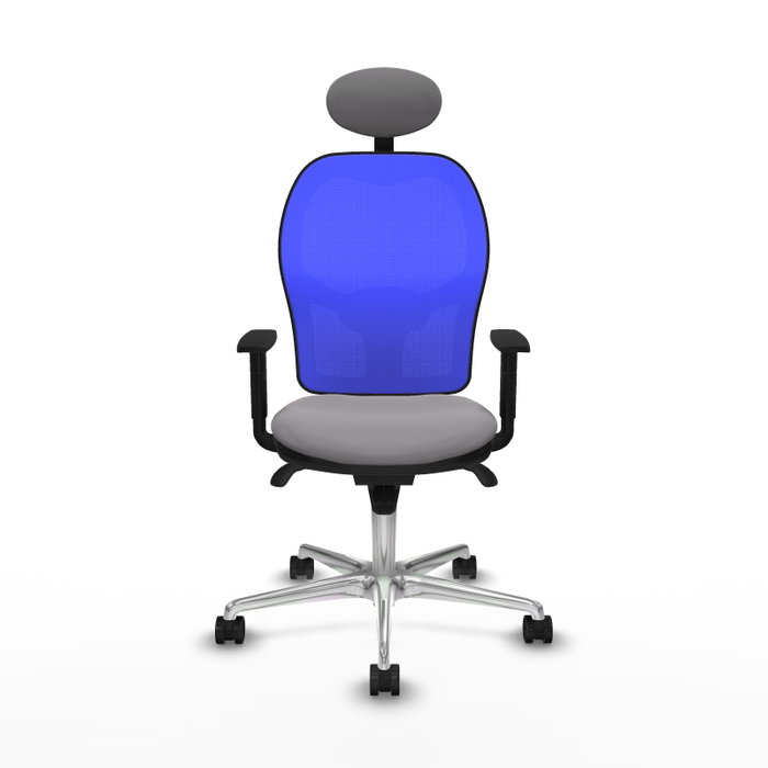PIQUERAS Y CRESPO Silla de oficina Jorquera con mecanismo sincro, gris y azul