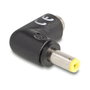 DeLOCK Adaptador de CC 5,5 x 2,5 mm macho a 5,5 x 2,5 mm hembra 90° angular
