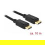 DeLOCK 84862 Cable DisplayPort 1.2 Macho a Macho, 10m, Soporte 4K 60Hz