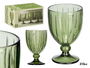 Vivalto Copa Vino Rayas 310 ml Verde Vidrio 8.5 x 13.3 x 8.5 cm (Set de 24)