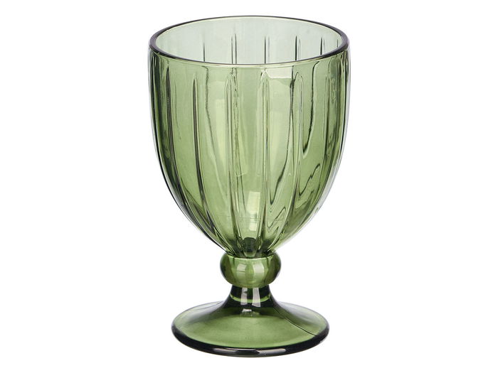 Vivalto Copa Vino Rayas 310 ml Verde Vidrio 8.5 x 13.3 x 8.5 cm (Set de 24)