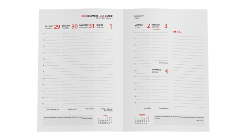 Ingraf 356574 Agenda 2026 Paris Semana Vista 15x21 Negro Tapa Rígida