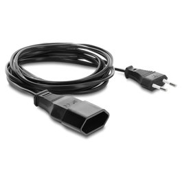 DeLOCK Cable de extensión Eurostecker CEE7/16 macho a hembra, 2 x 0,75 mm², 3 m, negro