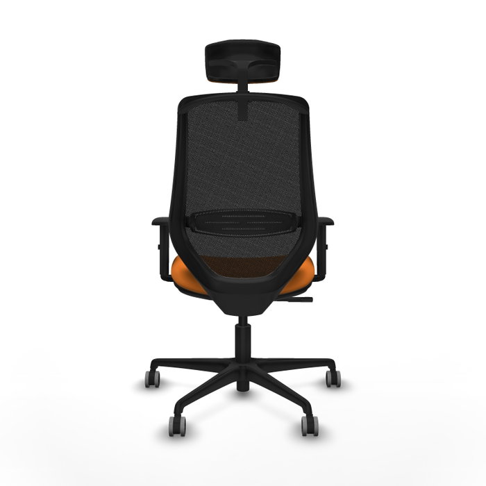 PIQUERAS Y CRESPO Silla de oficina Mardos Naranja y Negro con mecanismo Sincro