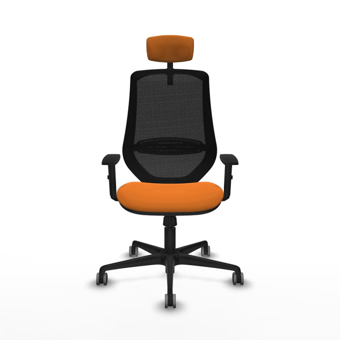 PIQUERAS Y CRESPO Silla de oficina Mardos Naranja y Negro con mecanismo Sincro