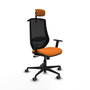 PIQUERAS Y CRESPO Silla de oficina Mardos Naranja y Negro con mecanismo Sincro
