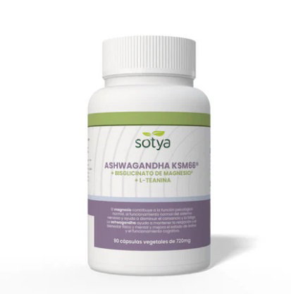 SOTYA Ashwagandha KSM66®, Magnesio Bisglicinato® y L-Teanina 720mg