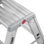 Hailo Master D80 Escalera de tijera de doble cara plegable 2 x 2 pasos