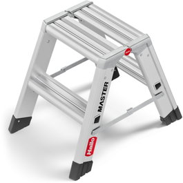Hailo Master D80 Escalera de tijera de doble cara plegable 2 x 2 pasos