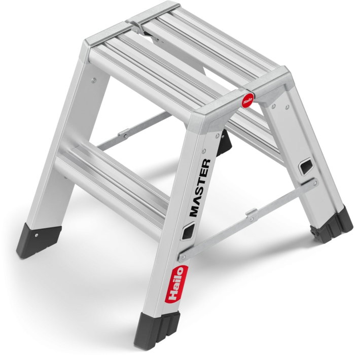 Hailo Master D80 Escalera de tijera de doble cara plegable 2 x 2 pasos Hailo Master D80 Escalera de tijera de doble cara plegable 2 x 2 pasos