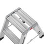 Hailo Master D80 Escalera de tijera de doble cara plegable 2 x 2 pasos