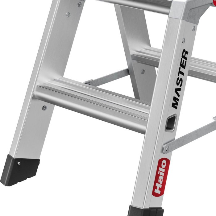 Hailo Master D80 Escalera de tijera de doble cara plegable 2 x 2 pasos Hailo Master D80 Escalera de tijera de doble cara plegable 2 x 2 pasos
