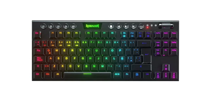 Redragon Horus K621 Teclado Mecánico TKL Gaming Inalámbrico RGB Switch Rojo Español Negro Redragon Horus K621 Teclado Mecánico TKL Gaming Inalámbrico RGB Switch Rojo Español Negro